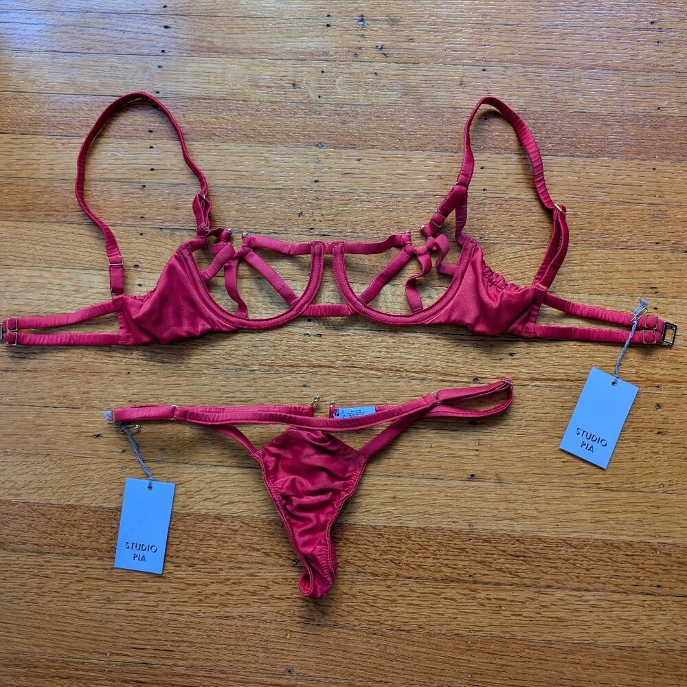 Studio Pie Clea Cage Bra and Thong Set
